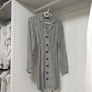 Abercrombie button front tie mini stripped dress